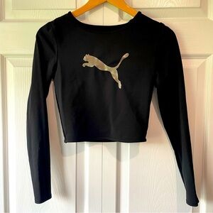 Puma size small crop top long sleeve black